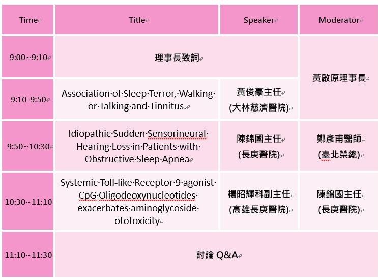 2022台灣耳鳴學會春季研討會